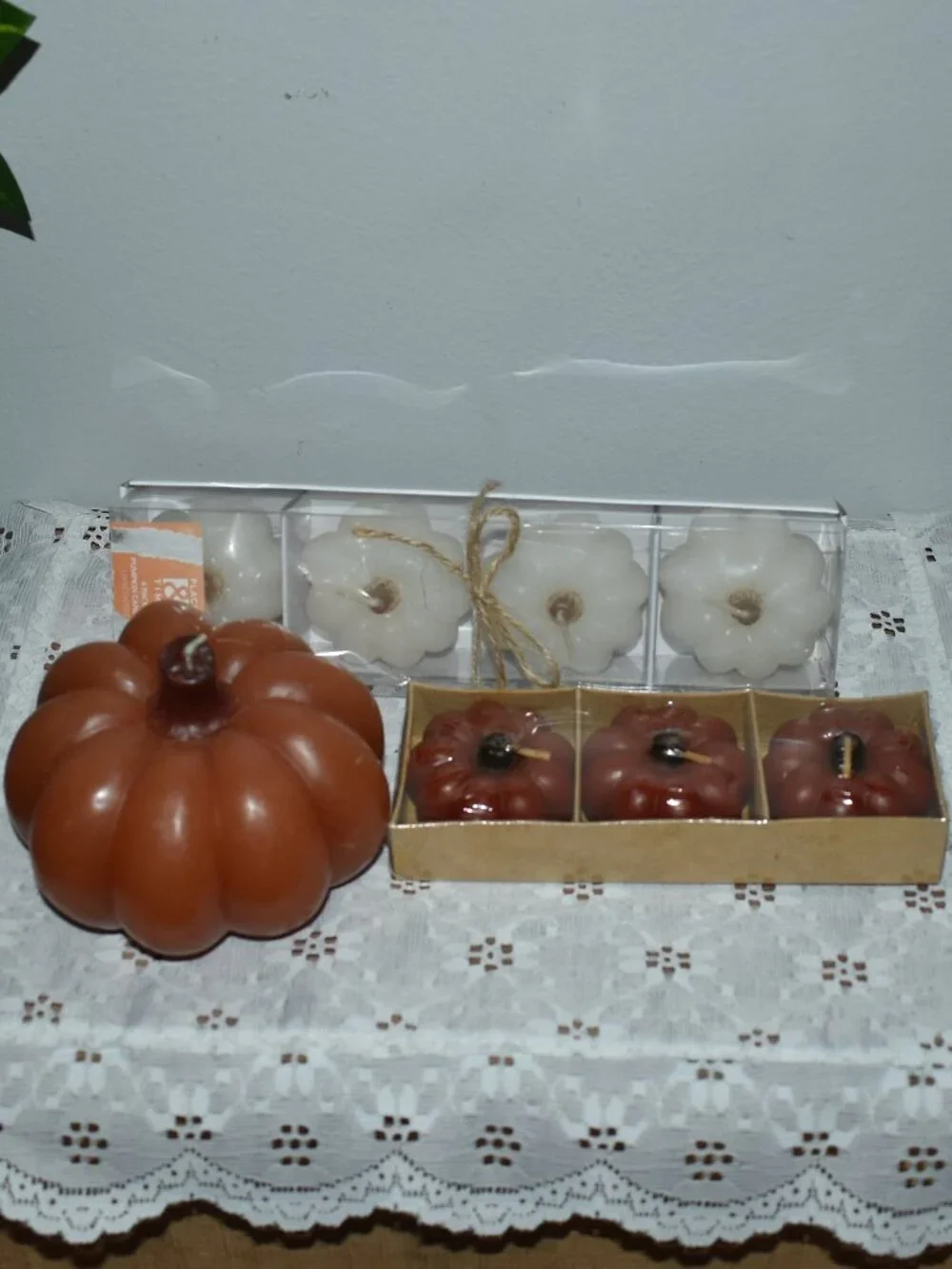 Mini Pumpkin Candles Lot - Cottage Fall Decor